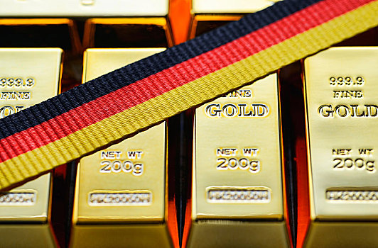金色,带,德国,国家,彩色,象征,存储