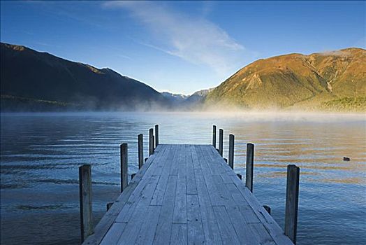 湖,国家公园,南岛,新西兰