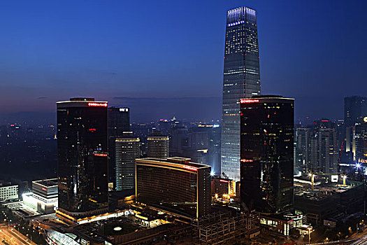 北京国贸夜色