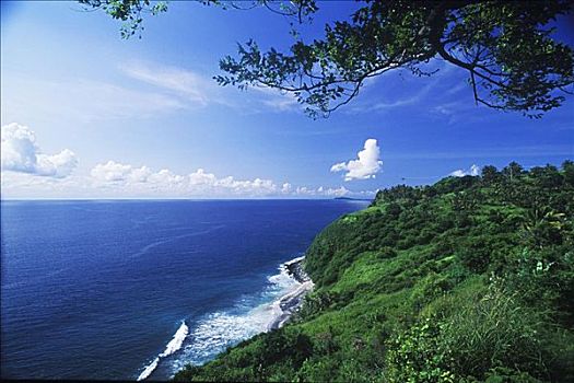 山,海洋,巴厘岛,印度尼西亚