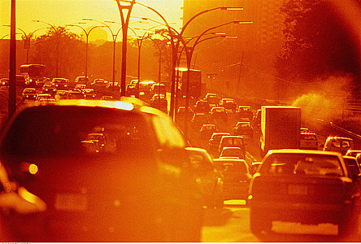 公路,交通,日落