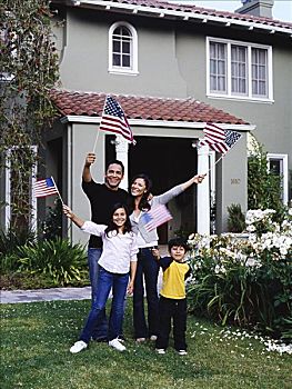 家庭,美国国旗