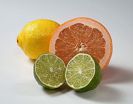 三个,种类,柑橘,柠檬,柚子