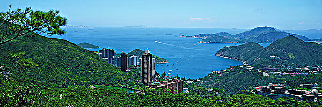 全景,香港,南