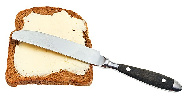 面包黄油,三明治,餐刀