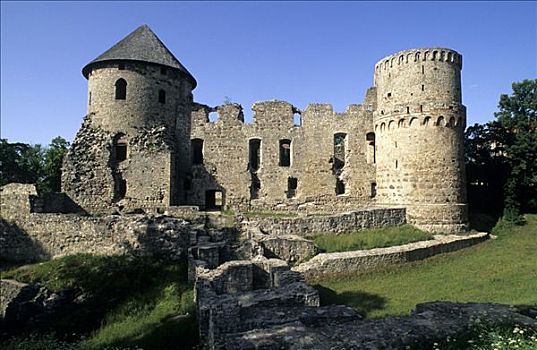 遗址,城堡,拉脱维亚,波罗的海国家