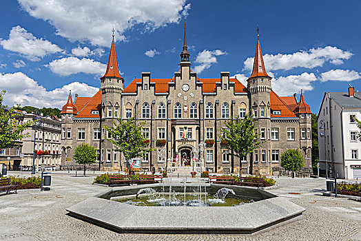 市政厅,广场,城市,西里西亚,波兰