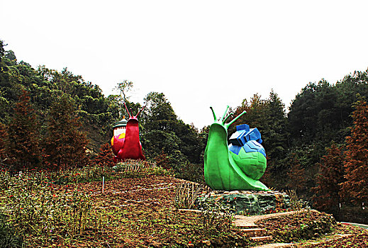 巨型蜗牛雕塑