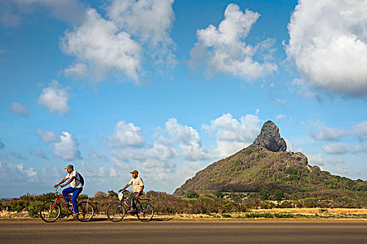 巴西,伯南布哥,骑车,背景,费尔南多-迪诺罗尼亚