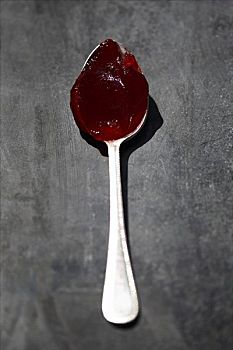 树莓冻,勺子