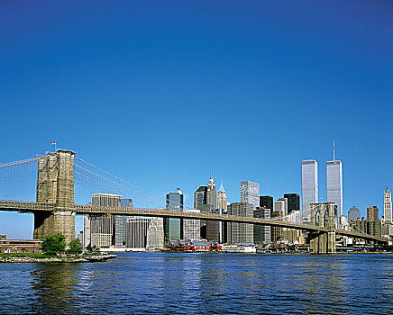 下曼哈顿,布鲁克林大桥,纽约