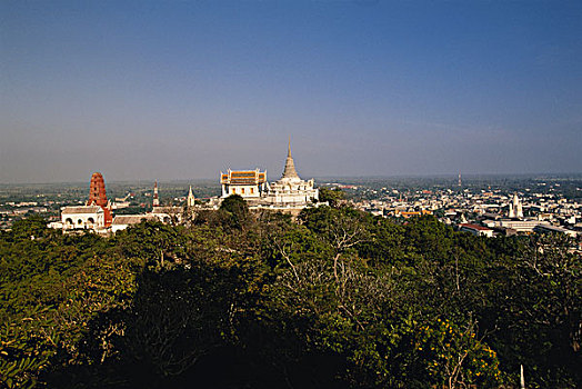 泰国,远景,玉佛寺,大幅,尺寸