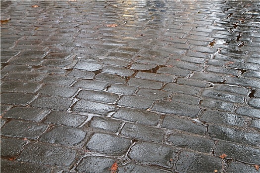 湿,砖,街道