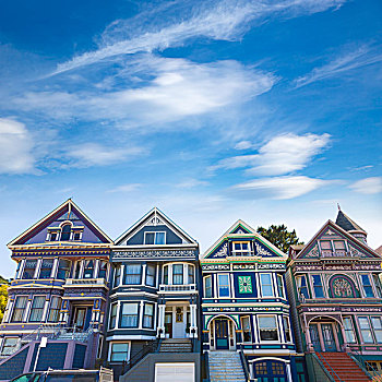 旧金山,维多利亚式房屋,加利福尼亚