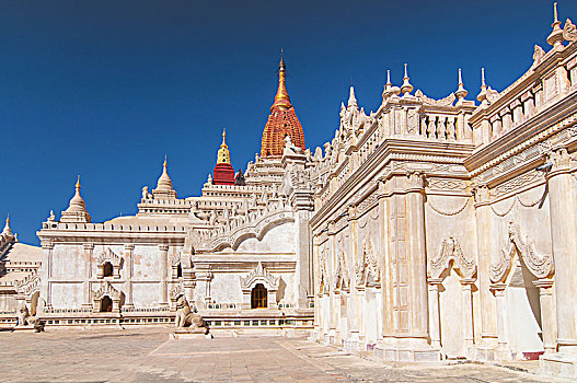 阿南达寺,漂亮,庙宇,蒲甘,缅甸