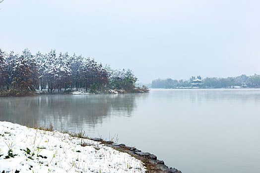 杭州湘湖雪景