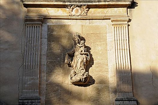 雕塑,圣母玛利亚,卡门,教堂,寺院,阿利坎特,西班牙
