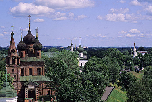 俄罗斯,雅罗斯拉夫尔,寺院,钟楼