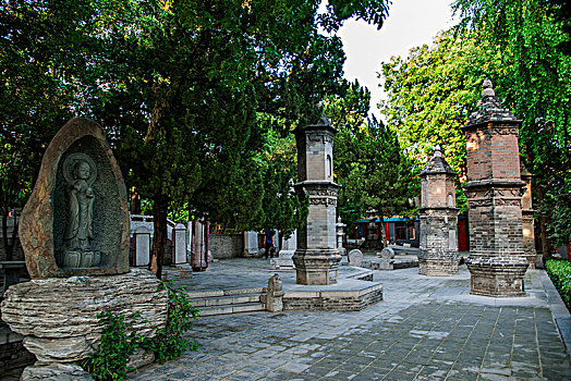 陕西省西安大雁塔,西安大慈恩寺佛塔,寺院塔林