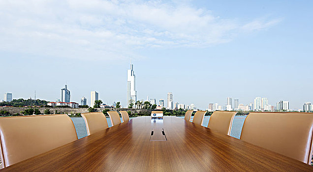 会议桌,城市,现代