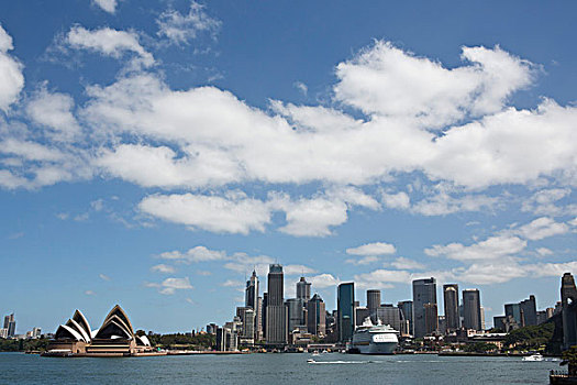 风景,悉尼歌剧院,天际线,阴天,澳大利亚