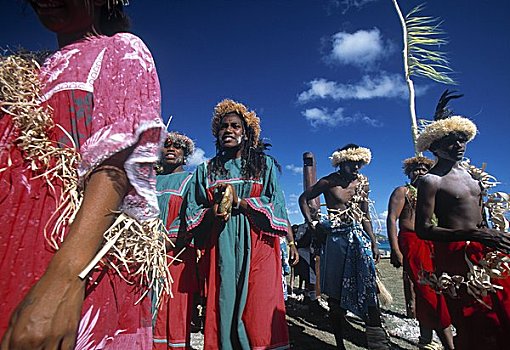 人,传统服装,洛亚蒂群岛,新加勒多尼亚