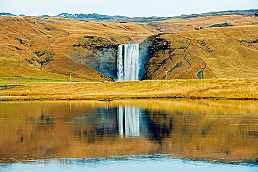 欧洲,冰岛,瀑布