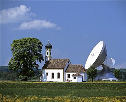 天线,车站,圣-约翰,小教堂,上巴伐利亚,巴伐利亚,德国