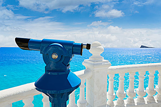 贝尼多姆,眺台,地中海,瞭望点,阿利坎特,西班牙