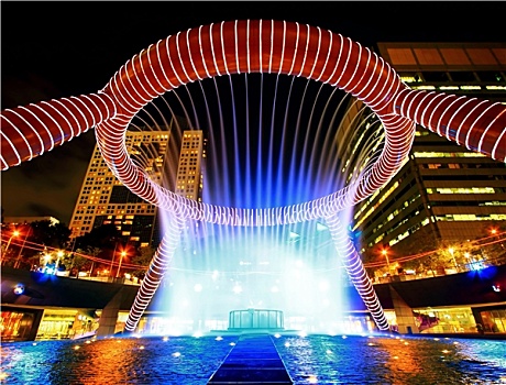 新加坡,喷泉,财富