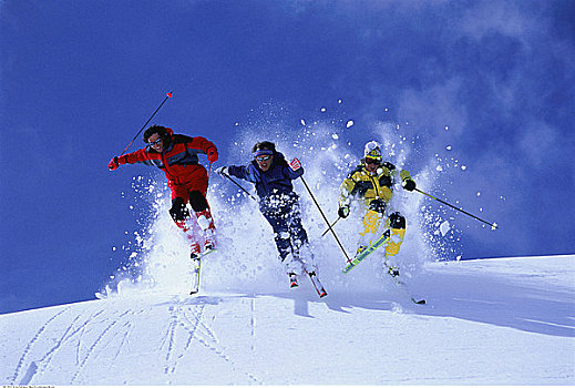 高山,滑雪者,班芙,艾伯塔省,加拿大