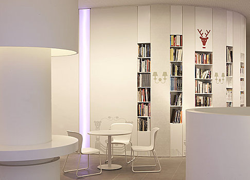 展示室,伦敦,2007年,图书馆,区域,架子,展示,书本,桌子,椅子