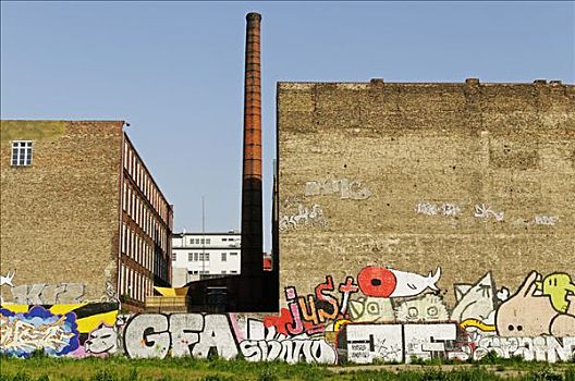 工业,房屋,涂鸦,柏林,德国,欧洲