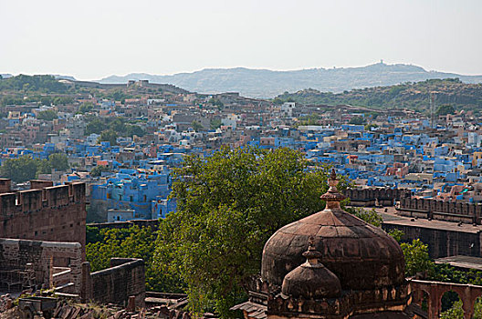 风景,梅兰加尔堡,拉贾斯坦邦,印度