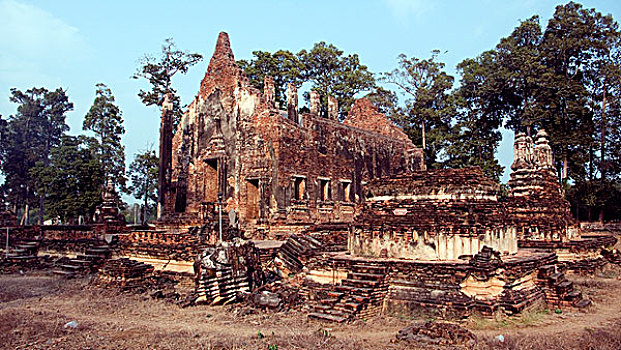 庙宇,遗址,泰国,一月,2007年