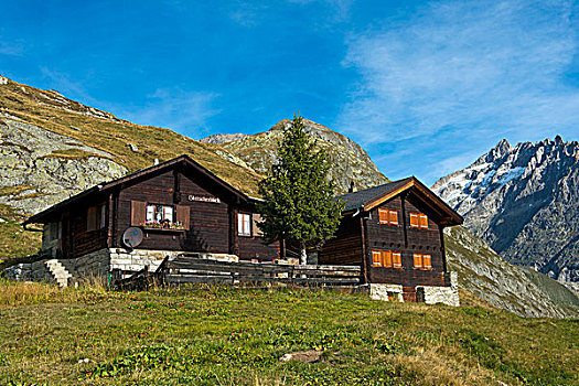 瑞士,木制屋舍,高山,瓦莱州,欧洲