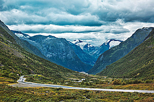 挪威,高,山,夏天,风景