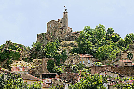 法国,奥弗涅,乡村,城堡,12世纪