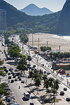 科帕卡巴纳,散步场所,科巴卡巴纳海滩,里约热内卢,巴西