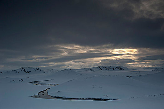 冬季风景,风景,冰河,冰岛,高地,欧洲