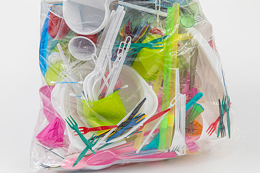 垃圾袋,一次性用品,瓷器,塑料制品,餐具,塑料杯,塑料袋,垃圾,不同,彩色,尺寸