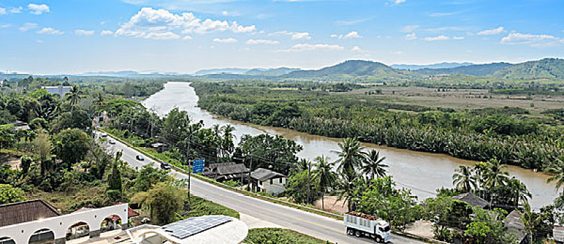 河,分界线,泰国,缅甸