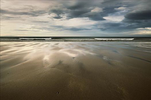 海滩,东洛锡安,苏格兰,英国