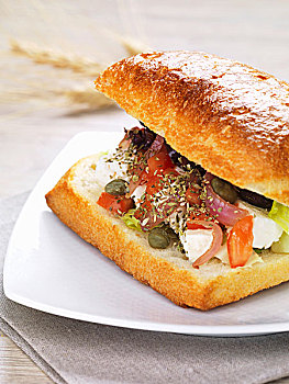 希腊沙拉,三明治