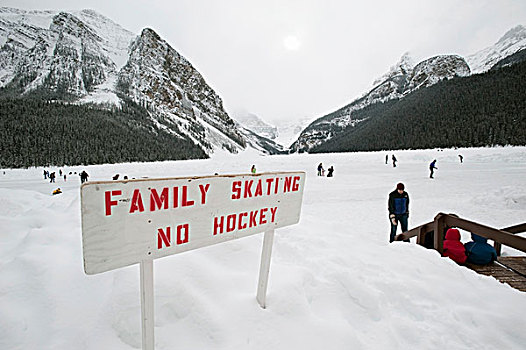 滑冰场,班芙,艾伯塔省,加拿大