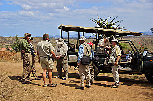 非洲,南非,纳塔耳,祖鲁族,林羚,禁猎区,旅游,交谈,狩猎向导