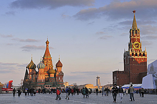 俄罗斯,莫斯科,克里姆林宫,瓦西里升天大教堂,红场