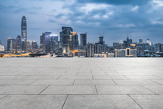 城市道路和城市现代建筑背景