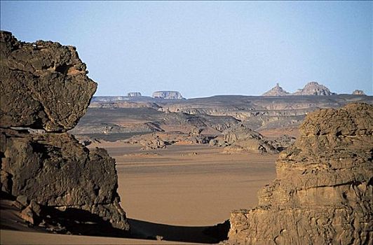 沙漠,石头,阿卡库斯,撒哈拉沙漠,利比亚,非洲
