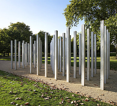七月,纪念,海德公园,伦敦,英国,2009年,展示,不锈钢,柱子,皇家,公园
